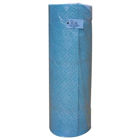 Sorbent Roll, 130 gal, 5 1/2 ft x 160 ft, Oil, Blue, Polypropylene MPN:M-150