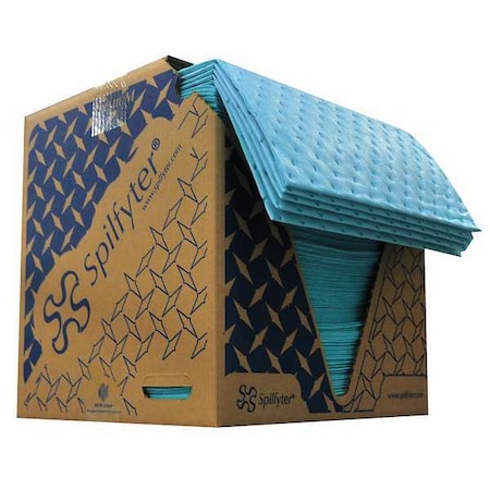 Sorbent Pad, 36 gal, 16 in x 18 in, Oil, Blue, Polypropylene MPN:M-70
