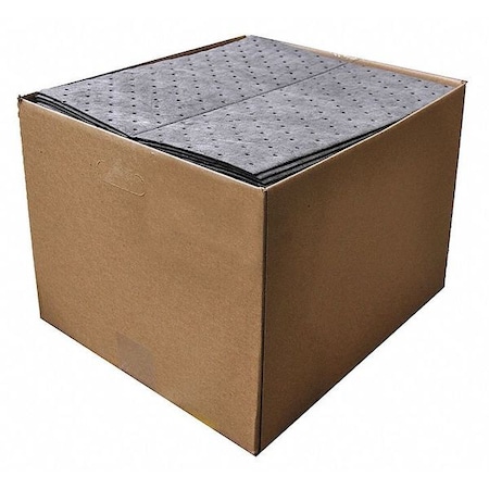 Sorbent Pad, 22 gal, 16 in x 18 in, Universal, Gray, Polypropylene MPN:SFG-72BX