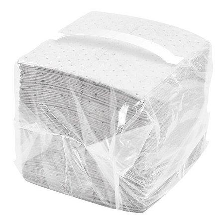 Sorbent Pad, 28 gal, 16 in x 18 in, Oil, White, Polypropylene MPN:Z-72B