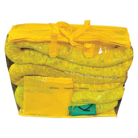 Spill Kit, 5 gal Volume Absorbed per Kit, 5 gal Capacity, Bag, Yellow, 27 MPN:2053BG
