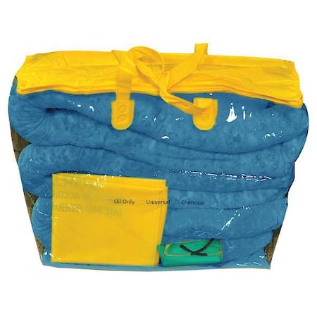 Spill Kit, 5 gal Volume Absorbed per Kit, 5 gal Capacity, Bag, Blue, 27 MPN:3053BG