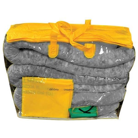 Spill Kit, 5 gal Volume Absorbed per Kit, Bag, Gray, 27 MPN:4553BG