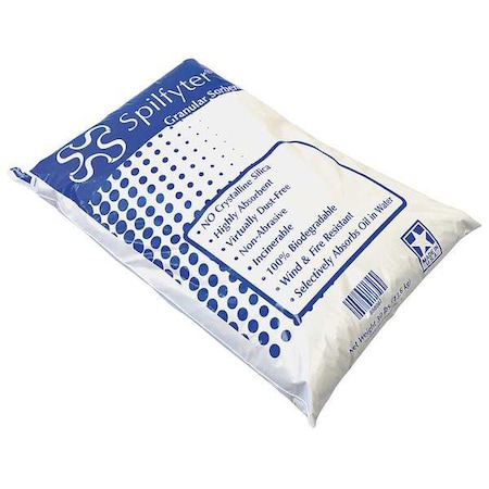 Loose Sorbent, 5 gal Absorbed per Package, 31 lb Bag, Granular Clay, Musty, Gray MPN:888002
