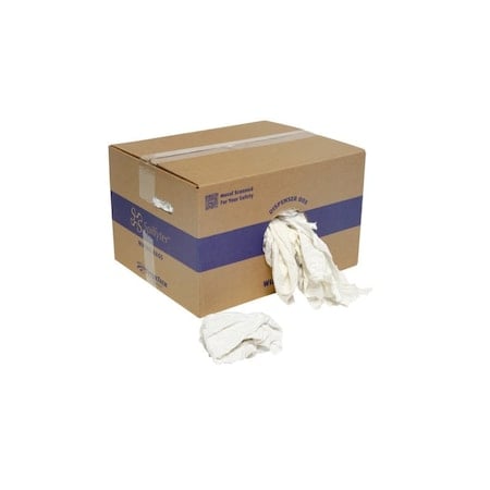 Compressed Box, 25 lb, White T Shirt Rags MPN:WN1000W-25CBX