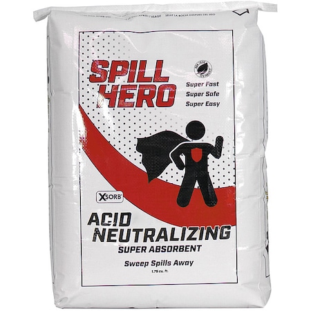 Granular Sorbent, 6 1/2 gal Absorbed per Package, 20 lb Bag, Not Scented, White MPN:XB110N