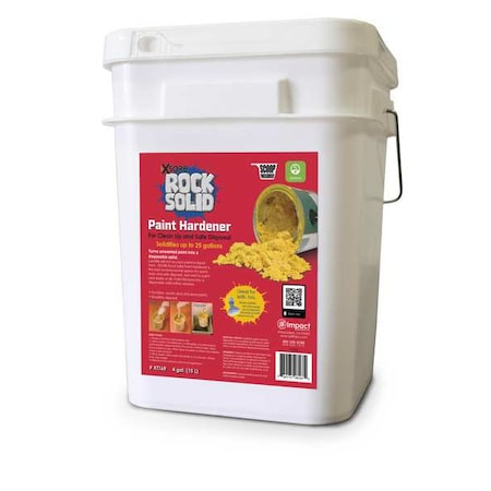 Rock Solid Paint Solidifier, Paint Hardener, Pail with Scoop, 4 Gal MPN:XT16R