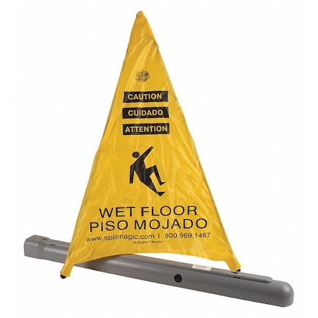 Flexible Safety Cone, Yellow, 3
