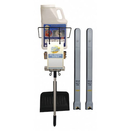 Spill Response Station Kit, Blk, 7-3/4