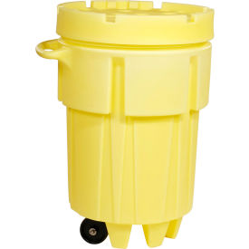 SpillTech® 5 Gallon Wheeled OverPack Salvage Drum with Lid A95OVER-WD 9 - Polyethylene - Yellow A95OVER-WD