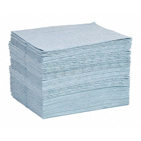 Sorbent Pad, 26 gal, 15 in x 19 in, Oil, Blue, Polypropylene MPN:BPF100H