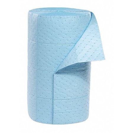 Sorbent Roll, 49 gal, 30 in x 150 ft, Oil, Blue, Polypropylene MPN:BRF150H