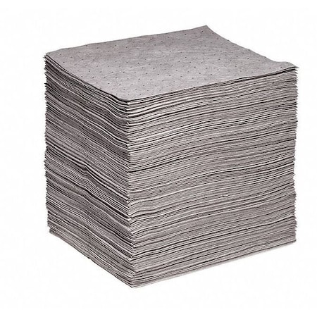 Sorbent Pad, 35 gal, 15 in x 18 in, Universal, Gray, Polypropylene MPN:GP-S