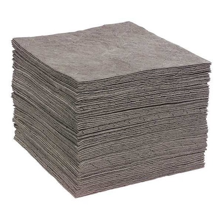 Sorbent Pad, 29 gal, 15 in x 19 in, Universal, Gray, Polypropylene MPN:GPB100H