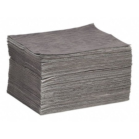 Sorbent Pad, 24 gal, 15 in x 19 in, Universal, Gray, Polypropylene MPN:GPB100M