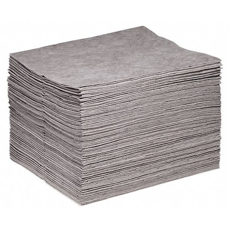 Sorbent Pad, 20 gal, 15 in x 19 in, Universal, Gray, Polypropylene MPN:GPD100H