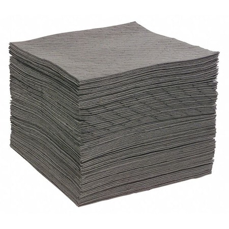 Sorbent Pad, 26 gal, 15 in x 19 in, Universal, Gray, 100 PK MPN:GPF100H