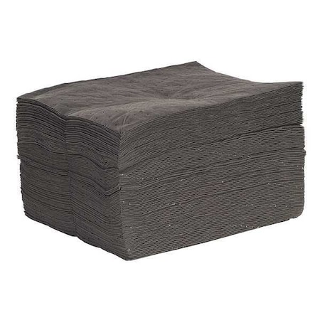 Sorbent Pad, 20 13/16 gal, 15 in x 19 in, Universal, Gray, 100 PK MPN:GPF100M