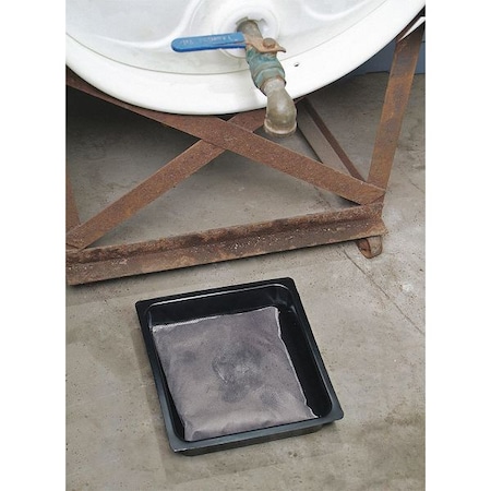 Absorbent Pillow In Pan, 18 gal, Universal, Black/Gray, 36 PK MPN:GPIL1224
