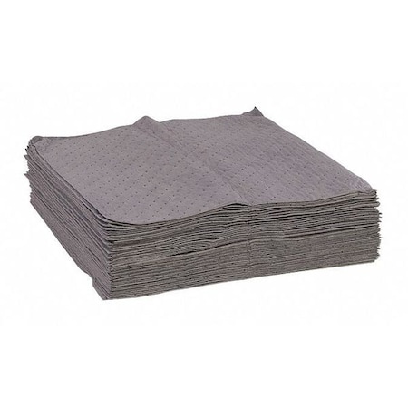 Sorbent Pad, 45 gal, 30 in x 30 in, Universal, Gray, 50 PK MPN:GPKB50H