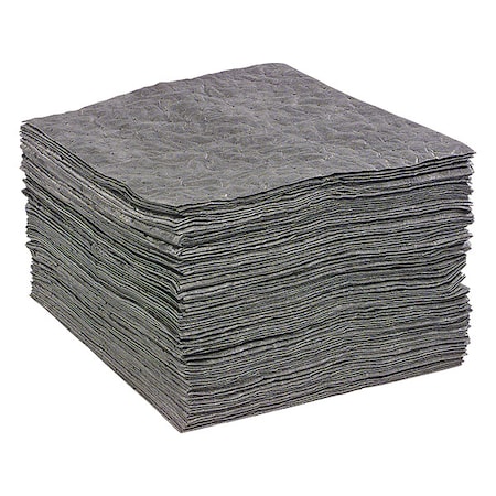 Sorbent Pad, 28 gal, 15 in x 19 in, Universal, Gray, 100 PK MPN:GPL100H