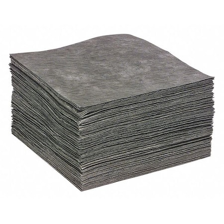 Sorbent Pad, 23 gal, 15 in x 19 in, Universal, Gray, 100 PK MPN:GPL100M