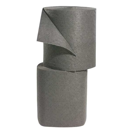 Sorbent Roll, 25 gal, 15 in x 150 ft, Universal, Gray, Polypropylene MPN:GRSF150H-1