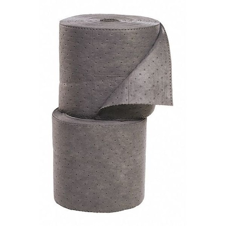 Sorbent Roll, 44 gal, 15 in x 150 ft, Universal, Gray, Polypropylene MPN:GRSL150M