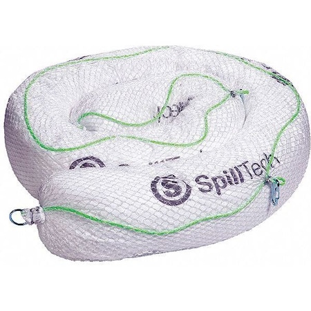 Sorbent Boom, 38 gal, 8 in x 10 ft, Oil, White, 4 PK MPN:PREM810
