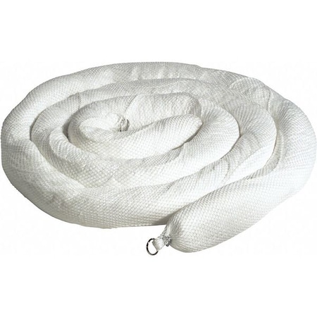 Sorbent Boom, 30 gal, 5 in x 20 ft, Oil, White, 2 PK MPN:WB520SN