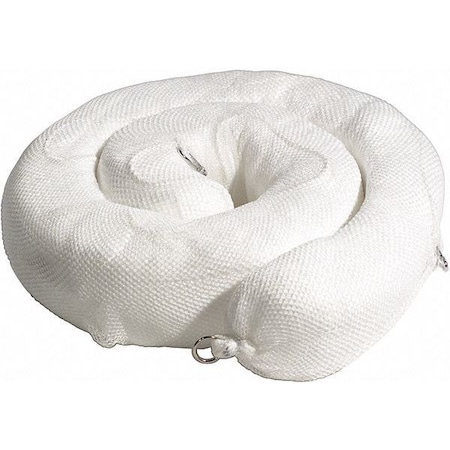 Sorbent Boom, 38 gal, 8 in x 10 ft, Oil, White, 4 PK MPN:WB810SN