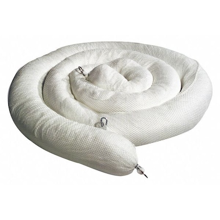 Sorbent Boom, 38 gal, 8 in x 20 ft, Oil, White, 2 PK MPN:WB820SN