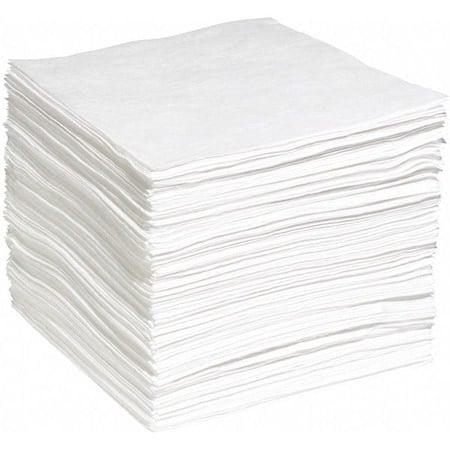 Sorbent Pad, 35 gal, 15 in x 19 in, Oil, White, Polypropylene MPN:WP200S