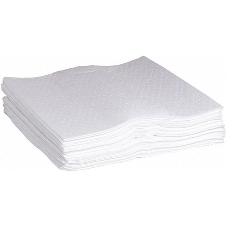 Sorbent Pad, 41 gal, 30 in x 30 in, Oil, White, 50 PK MPN:WPKF50H