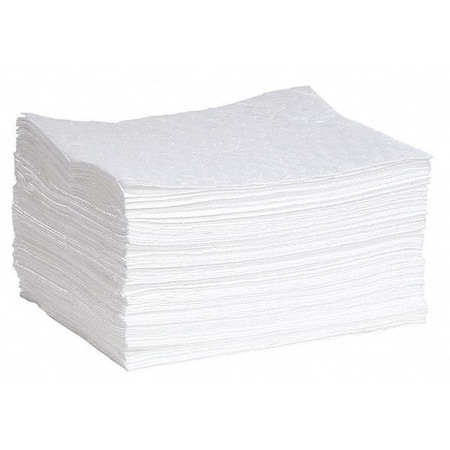 Sorbent Pad, 23 gal, 15 in x 19 in, Oil, White, Polypropylene MPN:WPL100M