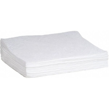 Sorbent Pad, 16 gal, 15 in x 19 in, Oil, White, 50 PK MPN:WPX50H