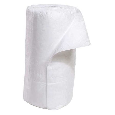 Sorbent Roll, 50 gal, 30 in x 150 ft, Oil, White, Polypropylene MPN:WR150M