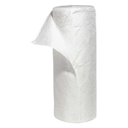 Sorbent Roll, 55 gal, 30 in x 150 ft, Oil, White, Polypropylene MPN:WRB150H