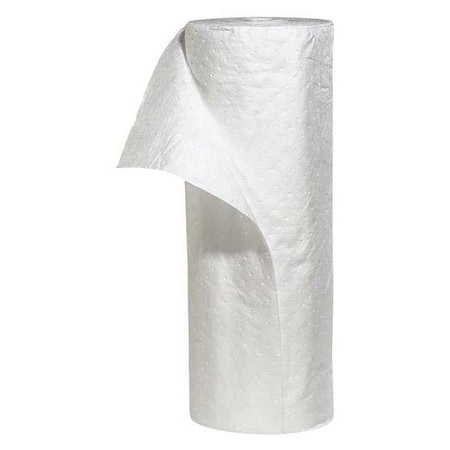 Sorbent Roll, 59 gal, 30 in x 300 ft, Oil, White, Polypropylene MPN:WRB300S