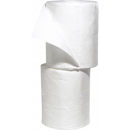 Sorbent Roll, 63 gal, 15 in x 150 ft, Oil, White, 2 PK MPN:WRS150H