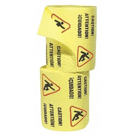 Sorbent Roll, 23 gal, 15 in x 150 ft, Universal, Yellow, Polypropylene MPN:YRSZ150M-1