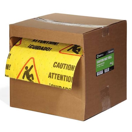 Sorbent Roll, 18 gal, 15 in x 100 ft, Universal, Yellow, Polypropylene MPN:YRZ100H-BX