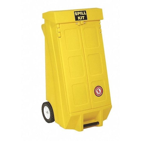 Empty Spill Caddy, 0 gal Volume Absorbed per Kit, Cart, Yellow, 0 MPN:A-KADDIE