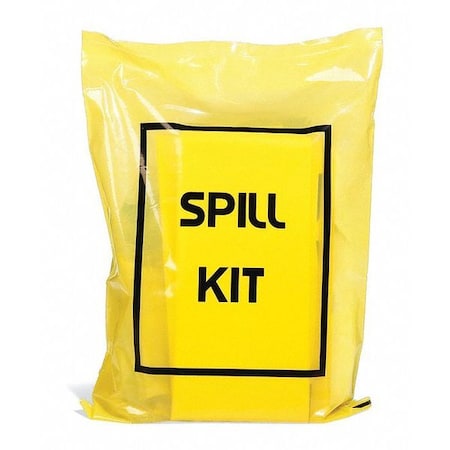 Spill Kit, 9 gal Volume Absorbed per Kit, Not Applicable Capacity, Bag, Yellow, 16 MPN:PPE-KIT