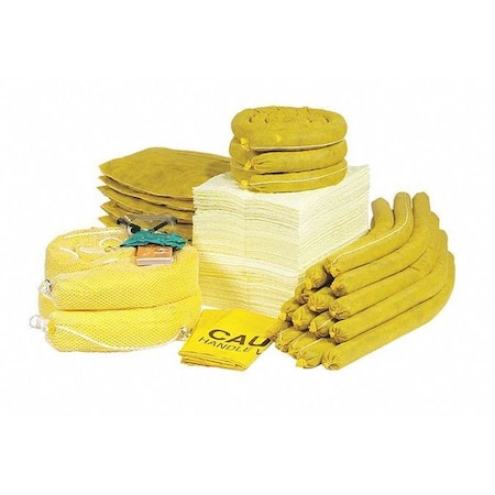 Spill Kit Refill, 86 gal Volume Absorbed per Kit, Box, Yellow, 144 MPN:RSPKHZ-CART