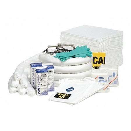 Spill Kit Refill, 46 gal Volume Absorbed per Kit, 50 gal Capacity, Box, Yellow, 249 MPN:RSPKO-CAN