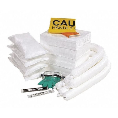 Spill Kit Refill, 28 gal Volume Absorbed per Kit, Not Applicable Capacity, Box, Yellow, 28 MPN:RSPKO-KAD