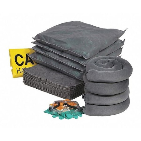 Spill Kit Refill, 23 gal Volume Absorbed per Kit, 30 gal Capacity, Box, Clear, 52 MPN:RSPKU-30