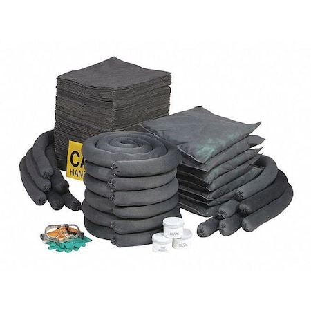 Spill Kit Refill, 87 gal Volume Absorbed per Kit, 95 gal Capacity, Box, Clear, 196 MPN:RSPKU-95