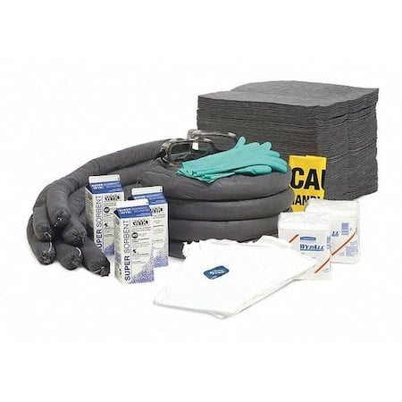 Spill Kit Refill, 41 gal Volume Absorbed per Kit, 50 gal Capacity, Box, Clear, 241 MPN:RSPKU-CAN